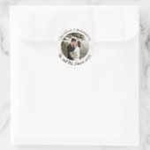 Elegant Unser First Christmas Foto Sticker (Tasche)