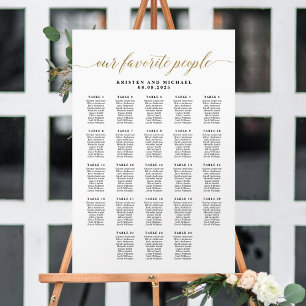 Elegant unser Lieblings-Sitzplan für 23 Personen a Poster