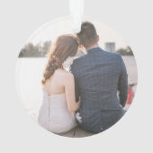 Elegant unsere ersten Weihnachten als Mr. & Mrs. F Ornament (Rückseite)