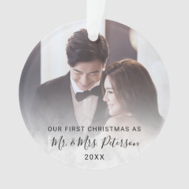 Elegant unsere ersten Weihnachten als Mr. & Mrs. F Ornament