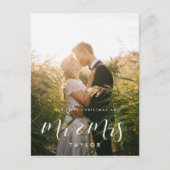 Elegant Unsere ersten Weihnachten als Mr. und Mrs. Postkarte (Vorderseite)