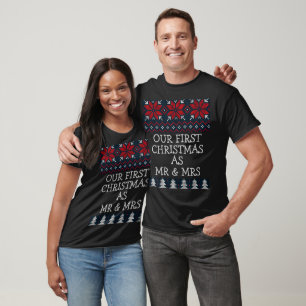 Elegant unsere ersten Weihnachten als Mr. und Mrs. T-Shirt