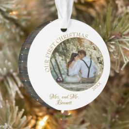 Elegant Unsere ersten Weihnachten als Mrs. & Mr. F Ornament