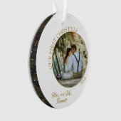 Elegant Unsere ersten Weihnachten als Mrs. & Mr. F Ornament (Vorderseite)