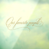 Elegant unsere Lieblings-Leute Hochzeit Mirror Dec Fensteraufkleber (Blatt 3)