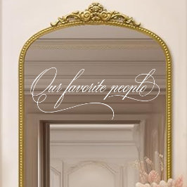Elegant unsere Lieblings-Leute Hochzeit Mirror Dec Fensteraufkleber