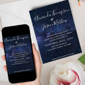 Elegant unter den STARS Themed Wedding Vow Erneuer Einladung