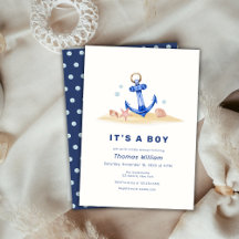 Elegant unter der Nautical Anchor Babydusche