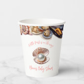 Elegant unter der Sea Girl Pearl Baby Dusche Pappbecher (Vorderseite)