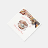 Elegant unter der Sea Girl Pearl Baby Dusche Serviette (Ecke)