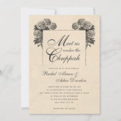 Elegant unter der Vintagen jüdischen Hochzeit von  Einladung (Vorderseite)