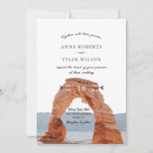 Elegant Utah Wedding W/UAWG QR Code Einladung (Vorderseite)