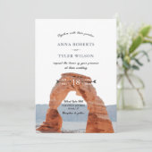 Elegant Utah Wedding W/UAWG QR Code Einladung (Stehend Vorderseite)