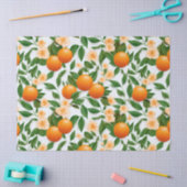 Elegant Valencia Orange Floral Seidenpapier (Basteln)