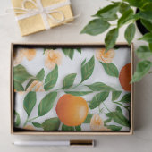 Elegant Valencia Orange Floral Seidenpapier (Geschenk)