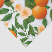 Elegant Valencia Orange Floral Seidenpapier (Detail)