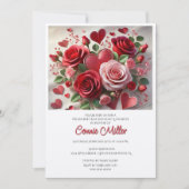 Elegant Valentine Birthday Luncheon Einladung (Vorderseite)