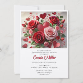 Elegant Valentine Birthday Luncheon Einladung