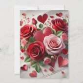 Elegant Valentine Birthday Luncheon Einladung (Rückseite)