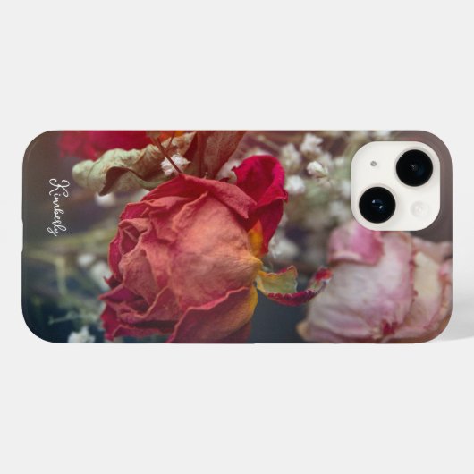 Elegant Valentine Dried Roses Custom iPhone Case (Rückseite (Horizontal))