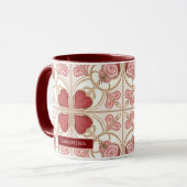 Elegant Valentine’s Day Bistro Tile Tasse (Vorderseite Links)