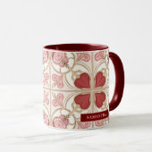 Elegant Valentine’s Day Bistro Tile Tasse (VorderseiteRechts)