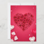 Elegant Valentine’s Day Party Invitation Einladung (Rückseite)