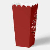 Elegant Valentines Day Calligraphy Deep Red Geschenkschachtel (Rückseite)