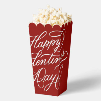 Elegant Valentines Day Calligraphy Deep Red Geschenkschachtel
