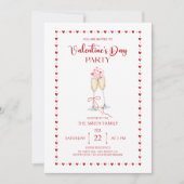 Elegant  Valentine's day party  Einladung (Vorderseite)