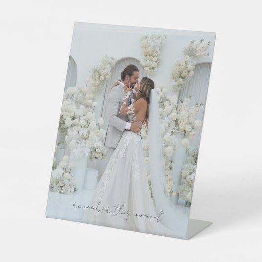 Elegant Valentine's Day Photo Remember This Moment Sockelschild (Vorderseite)