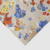 Elegant Van Gogh's Blue Iris Poppies Kraft Seidenpapier (Detail)