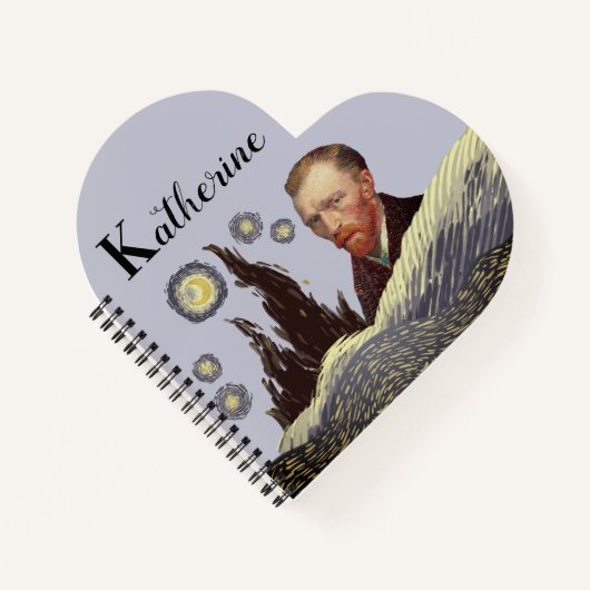 ELEGANT VanGogh editable Katherine name  Notizblock (Vorderseite)