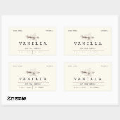 Elegant Vanilla Beige Boho Candle Labels Rechteckiger Aufkleber (Blatt)