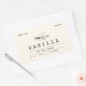 Elegant Vanilla Beige Boho Candle Labels Rechteckiger Aufkleber (Umschlag)
