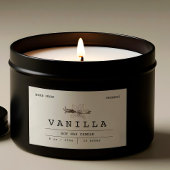 Elegant Vanilla Beige Boho Candle Labels Rechteckiger Aufkleber