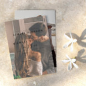 Elegant Vellum Overlay 2 Foto Hochzeit Einladung