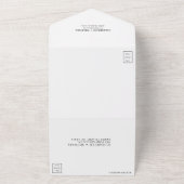 Elegant Vellum Overlay Foto Wedding RSVP All In One Einladung (Außenbereich)