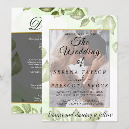 Elegant Vellum Overlay Hochzeit Einladung