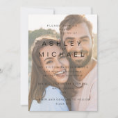 Elegant Vellum Overlay Simple 2 Foto Wedding Einladung (Vorderseite)