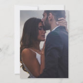 Elegant Vellum Overlay Simple 2 Foto Wedding Einladung (Rückseite)