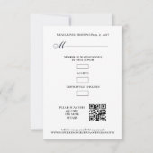 Elegant Vellum Transparency Wedding Initials Photo RSVP Karte (Rückseite)