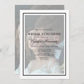 Elegant Vellum Typografy Script Bridal Luncheon Einladung (Vorne/Hinten)