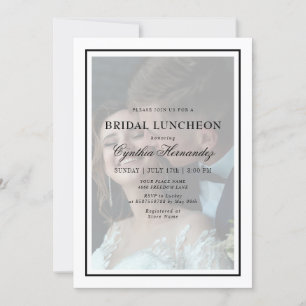 Elegant Vellum Typografy Script Bridal Luncheon Einladung