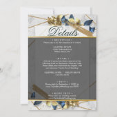 Elegant Vellum Wedding Einladung (Rückseite)