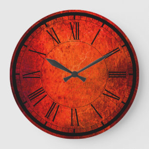 Elegant velvet red wall clock große wanduhr
