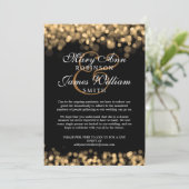 Elegant verändert reduzierte Hochzeitsglanzlichter Einladung (Stehend Vorderseite)