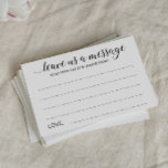 Elegant Verlasse uns eine Anleitung für Hochzeiten Hinweiskarte<br><div class="desc">Diese wunderschönen Hochzeitskarten "verlass uns eine Nachricht" werden eine perfekte Ergänzung zum Gästebuchtisch sein. Alle Gäste werden von ihren besten Ratschlägen für die Neuvermählten sprechen. Teil der Sammlung Alejandra.</div>