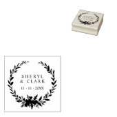 Elegant Versatile Floral & Hearts Wedding Wreath Gummistempel (Stempel)