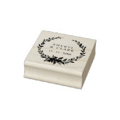 Elegant Versatile Floral & Hearts Wedding Wreath Gummistempel (Stempel)